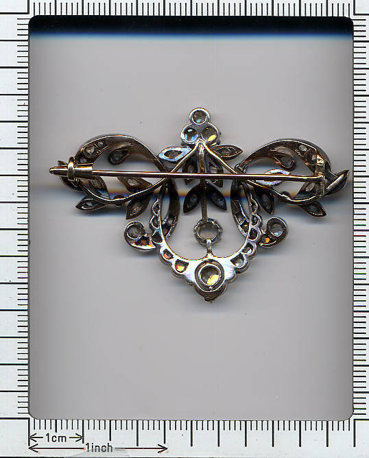 Victorian rose cut diamond brooch (image 4 of 5)